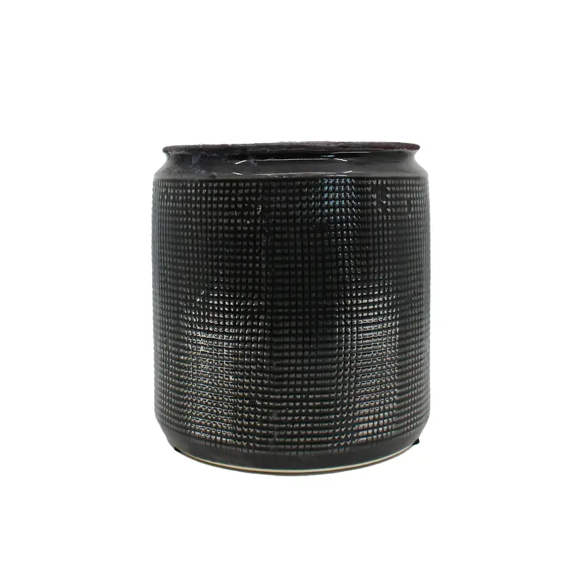 Topf anthrazit H 15cm