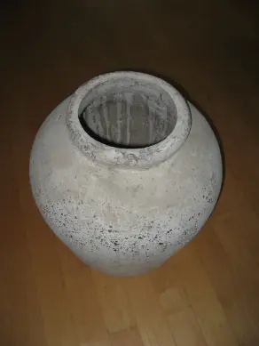Topf antik grau