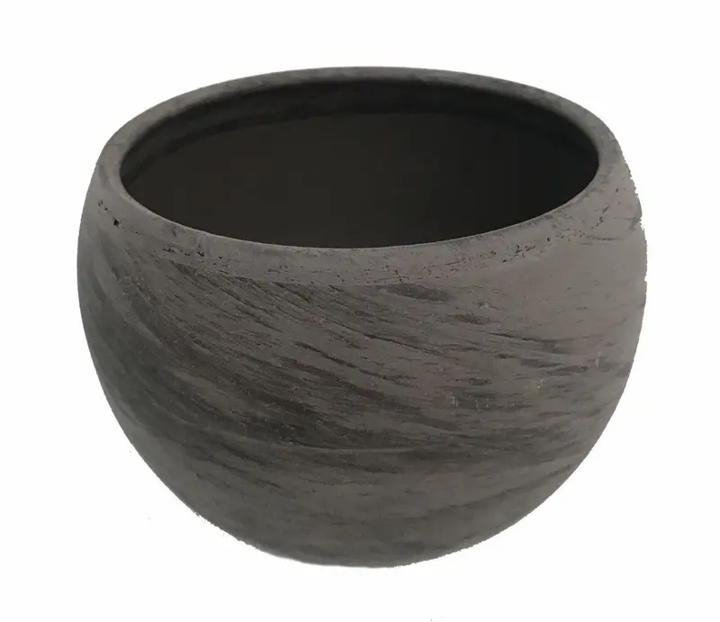 Topf gebaucht basalt H10cm D13.5cm
