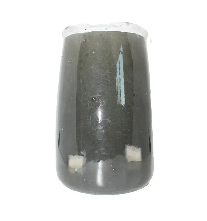 Topf grau H 17cm D 19.5cm