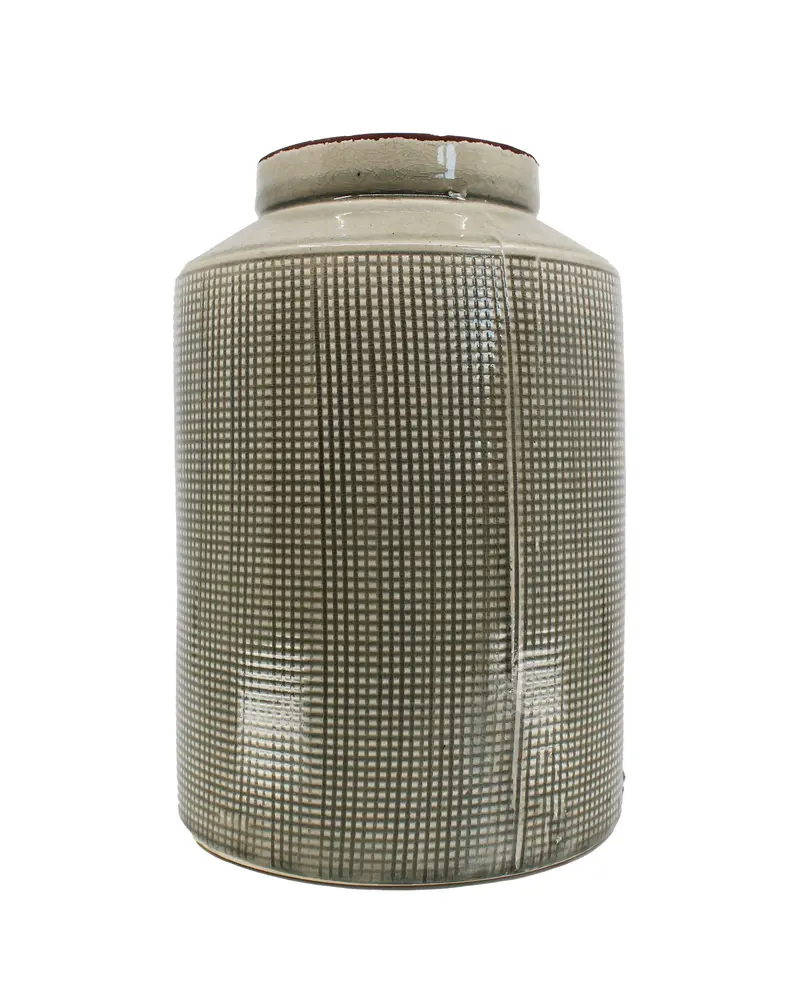 Topf hellgrau H 24cm