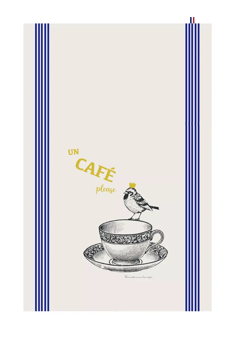 Torchon de cuisine sérigraphié "café"