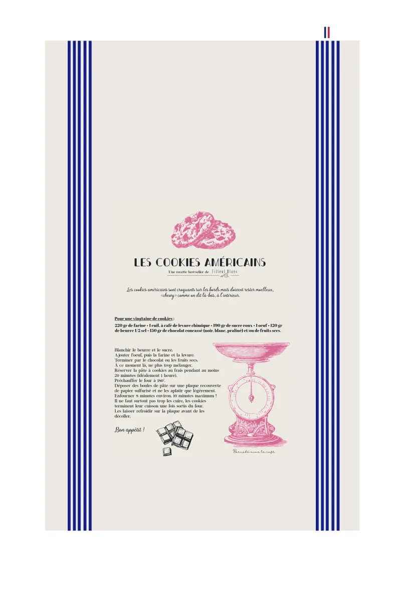Torchon de cuisine sérigraphié "recette"