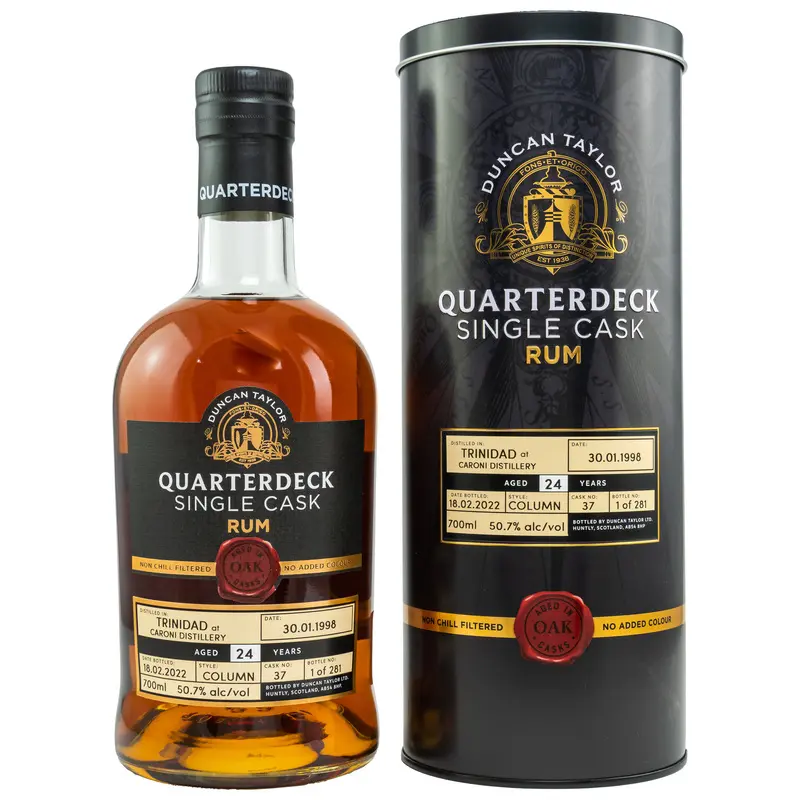 Trinidad Caroni Quarterdeck Rum 1998/2022 - 24 y.o. - #37 (Duncan Taylor)