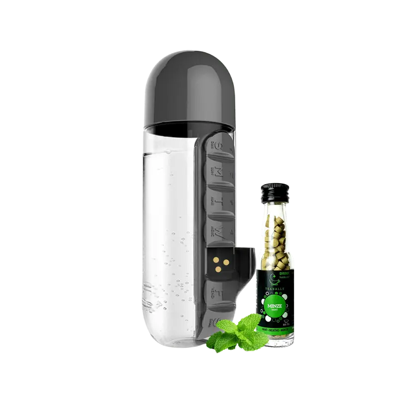 Trinkflasche mit TEABALLS-Organizer 600ml
