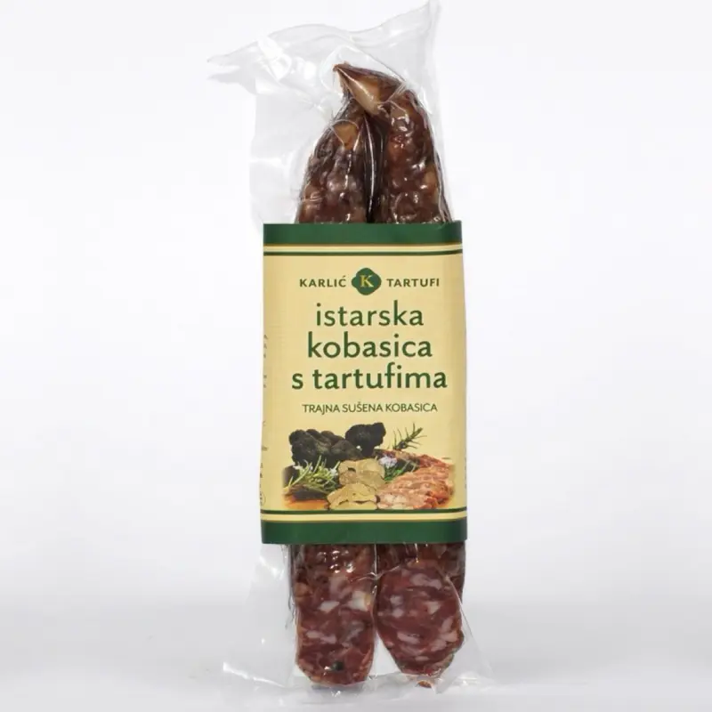 Trüffel -Salami luftgetrocknet mit schwarzen Trüffel von Karlic Tartufi