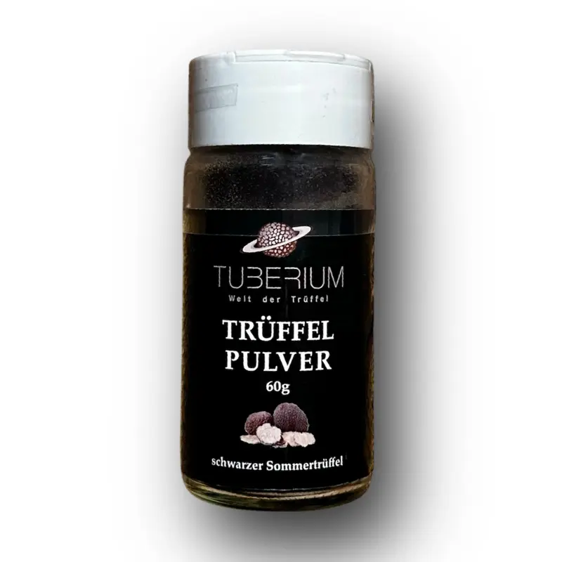 Tuberium Schwarzes Trüffelpulver – Trüffelgewürz mit echtem Sommertrüffel (60 g)