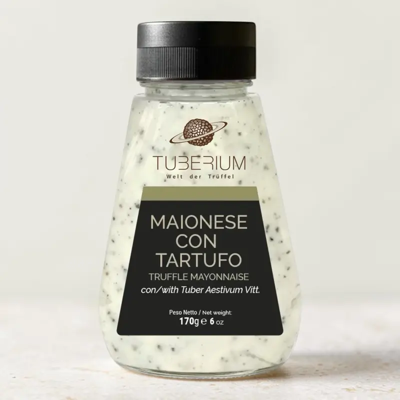 TUBERIUM Trüffelmayonnaise – Feine Mayonnaise mit Sommertrüffel, 170 g