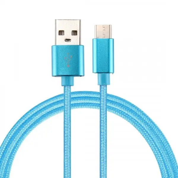 Typ C 2m Ladekabel Blau - Laden und Daten synchronisation