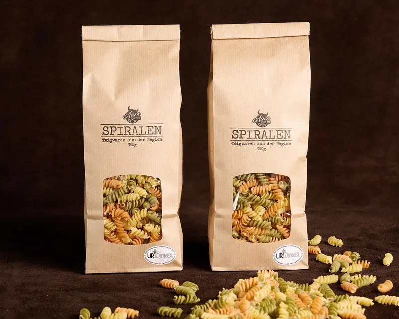 UrDinkel-Spiralen – dreifarbig, 350 g