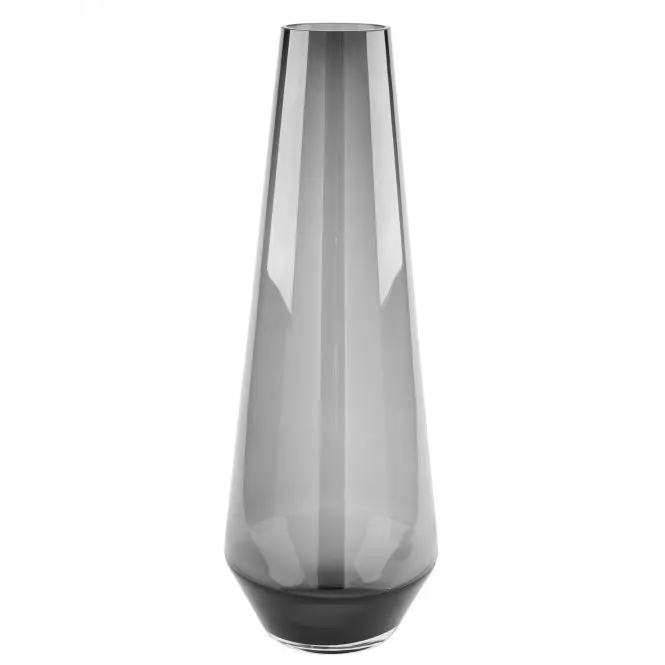 Vase Glas rauchschwarz H36cm D17cm