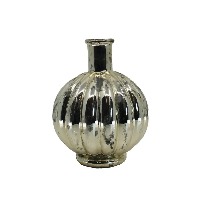 Vase Kugel silber H 15cm