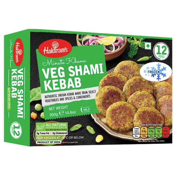 Veg. Shami Kebab (12pcs) Frozen - 300 g