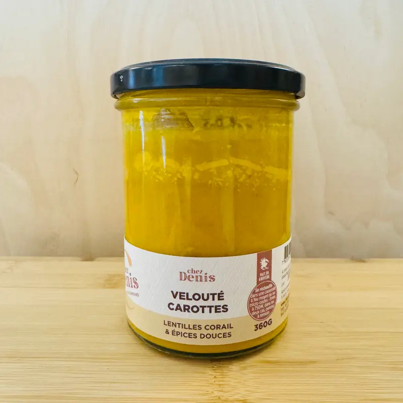 Velouté de carottes - lentilles corail et épices douces