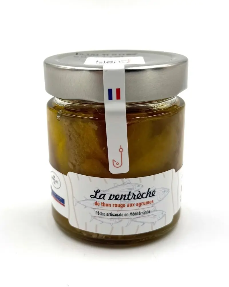 Ventrèche de thon rouge aux agrumes et huile d'olive