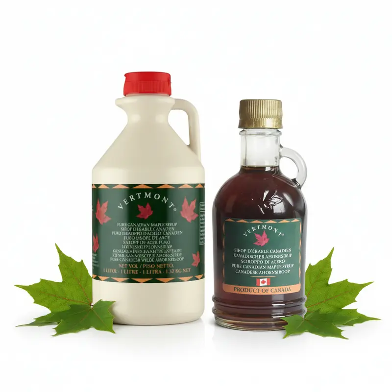 VERTMONT Ahornsirup – Reiner kanadischer Ahornsirup (250ml / 1L) (Grad A)
