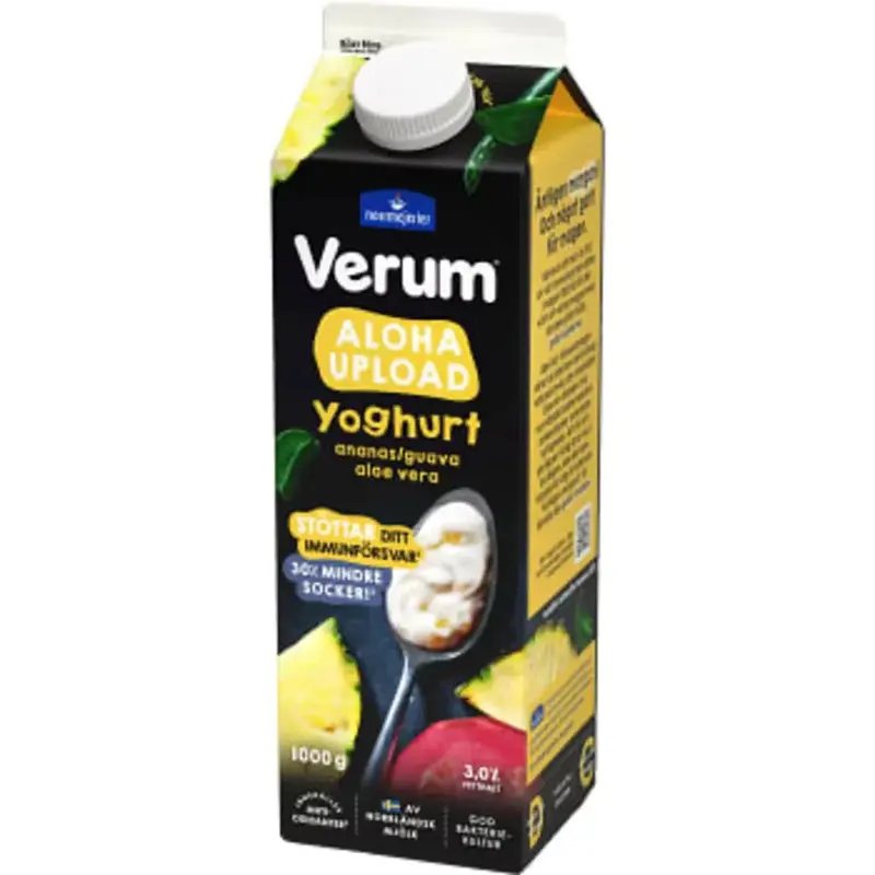 Verum Yoghurt Aloha Upload Ananas Guava 3% - Yogurt Pineapple Guava 3% - 1l