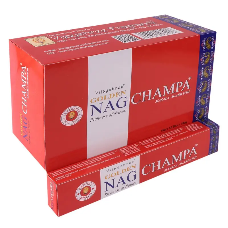 Vijayshree | Golden Nag Champa | Räucherstäbchen 12 x 15g