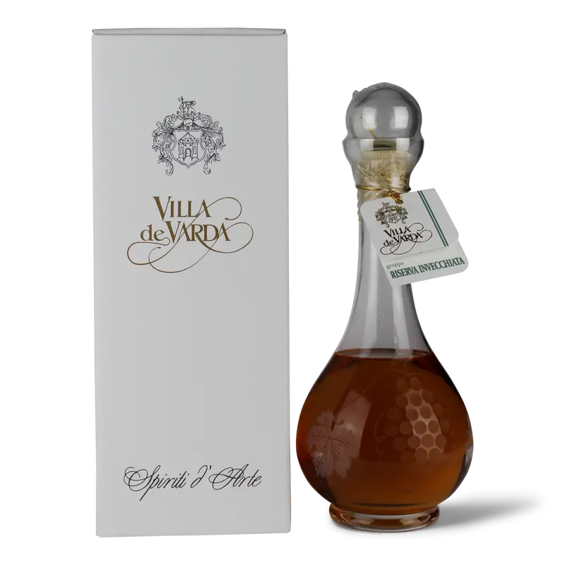 Villa de Varda - Grappa Mormorio Riserva 70cl in der Holzkiste
