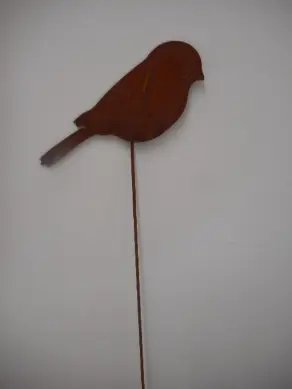Vogel rost auf Stab H 60cm