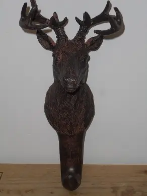 Wandhaken Hirsch braun H 29cm
