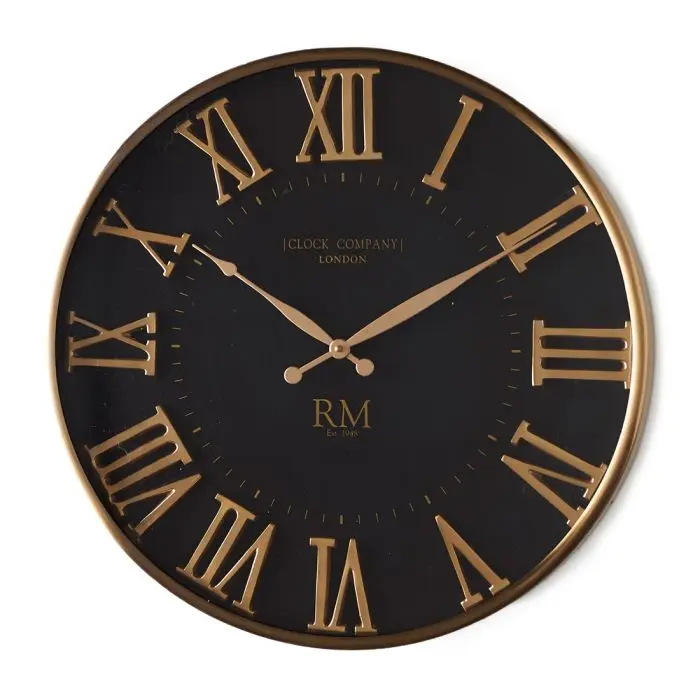 Wanduhr gold/schwarz