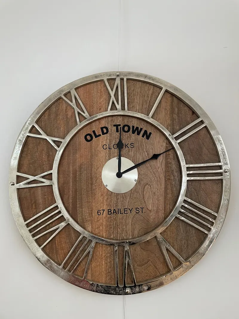 Wanduhr holz/nickel