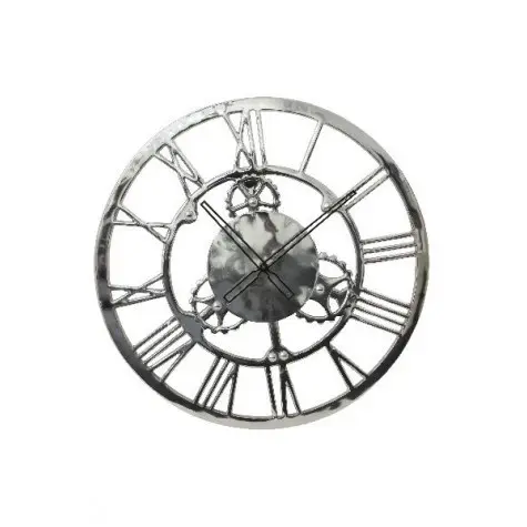 Wanduhr vernickelt
