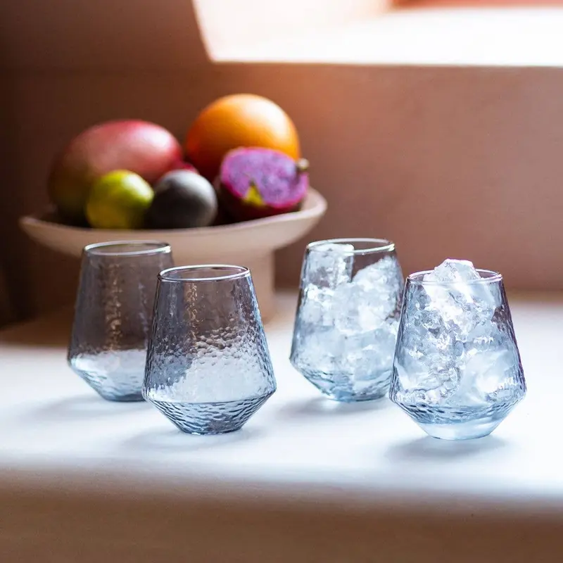 Wasserglas Claude 400ml - Grau - 4er-Set