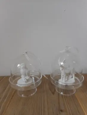 Weihnachtskugel Hirsch oder Vogel