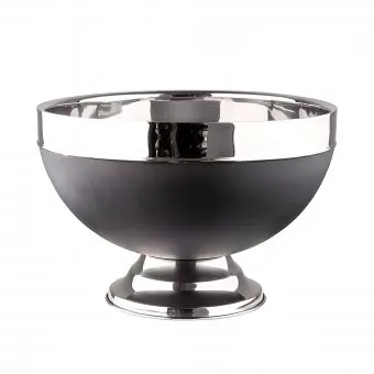 Wein/Champagnerkühler Edelstahl/Schwarz D32cm