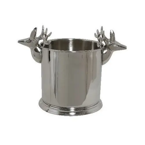 Weinkühler Nickel Hirsch H 15 cm