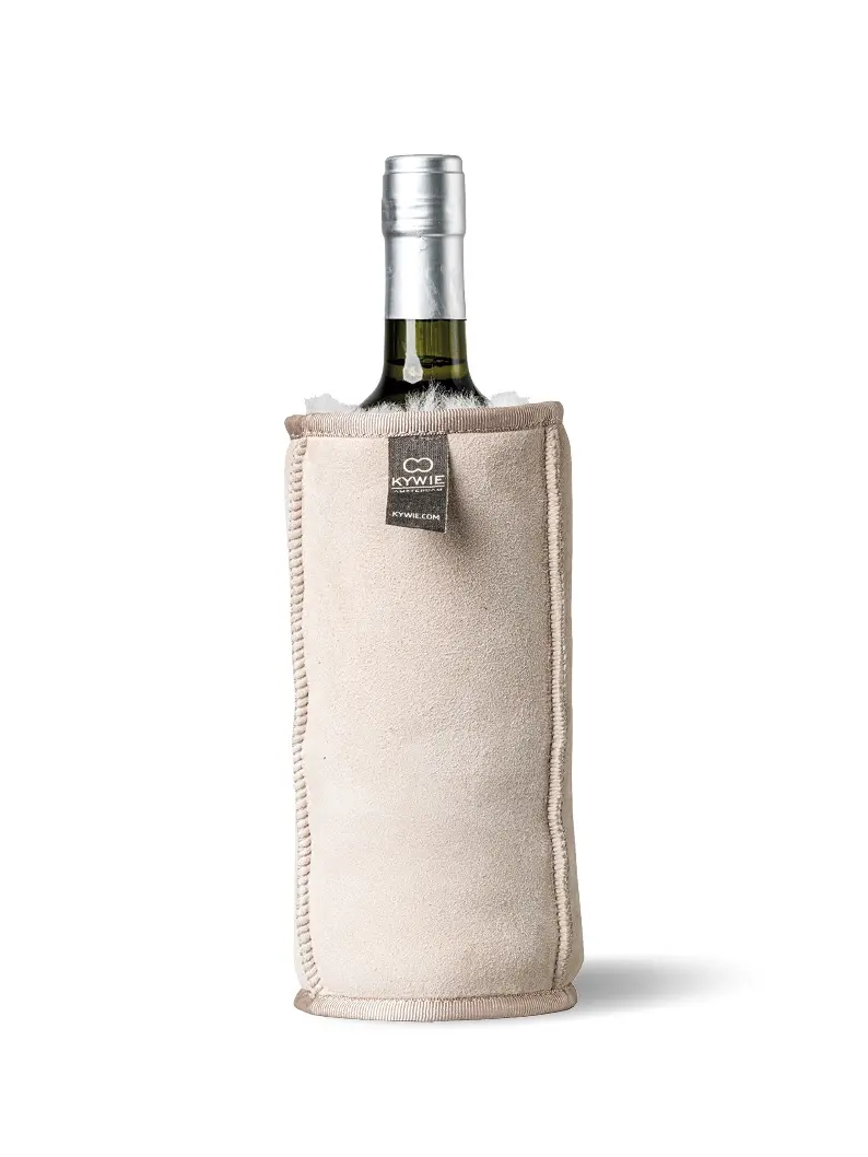 Weinkühler Schaffell Beige
