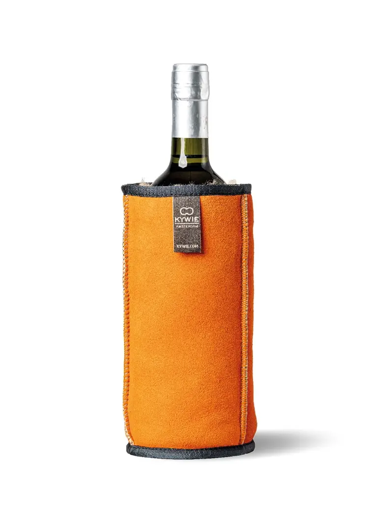 Weinkühler Schaffell Orange