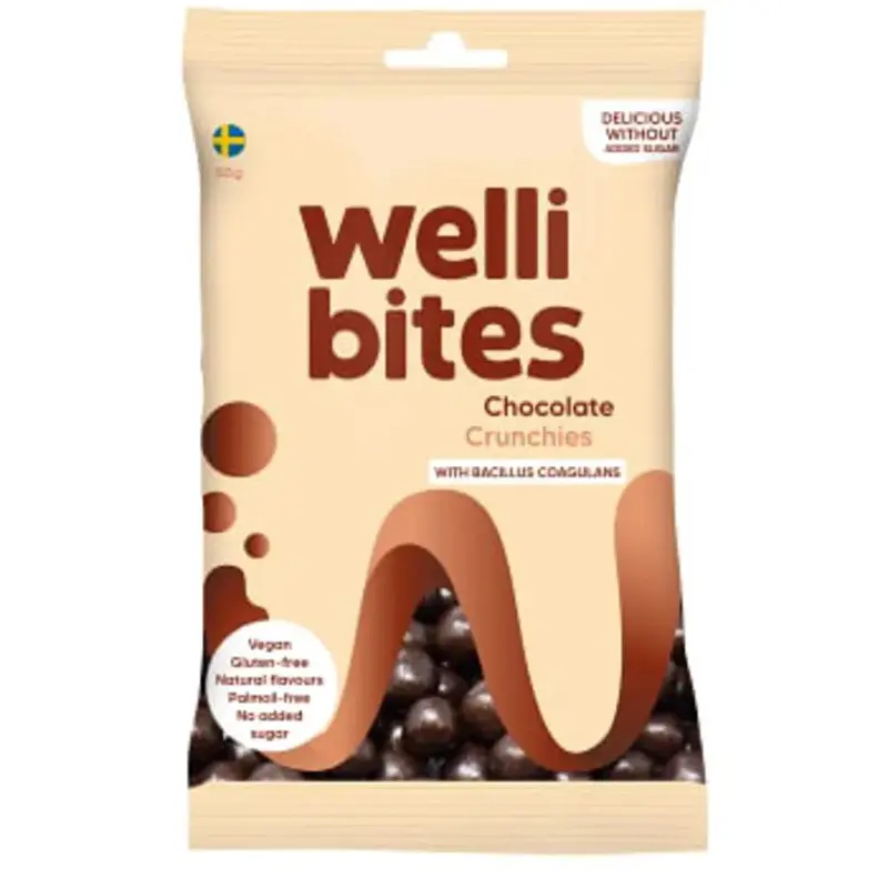 Wellibites Godis Chocolate crunchies - Candy Chocolate crunchies - 50g