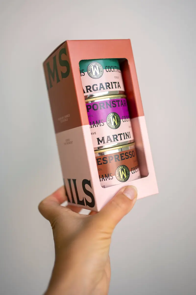 Williams Probierbox mit drei Fertigcocktails - 3x 130ml