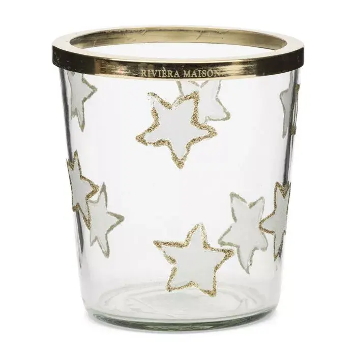 Windlicht Glas goldsterne