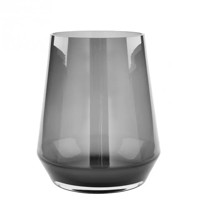 Windlicht Glas rauchschwarz H28cm D24cm
