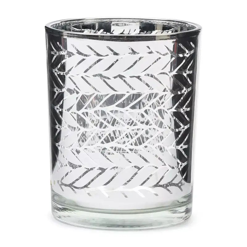 Windlicht Glas silber