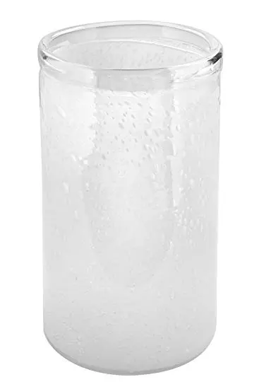 Windlicht Glas weiss H 28 cm Fink