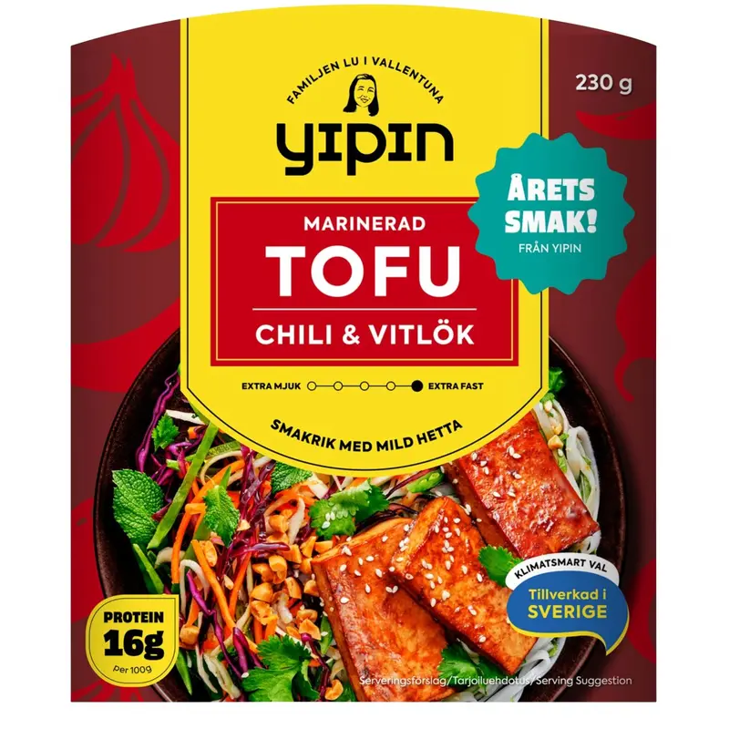 YiPin Tofu Chili Vitlök - Chili & Garlic Tofu - 230g