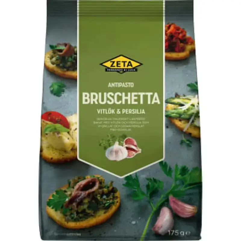 Zeta Bruschetta Vitlök & persilja - Bruschetta Garlic & Parsley - 175g