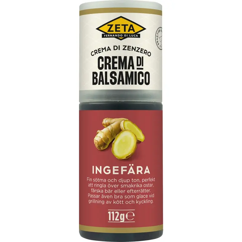 Zeta Crema di Balsamico Ingefära – Ginger Balsamic Glaze - 112g