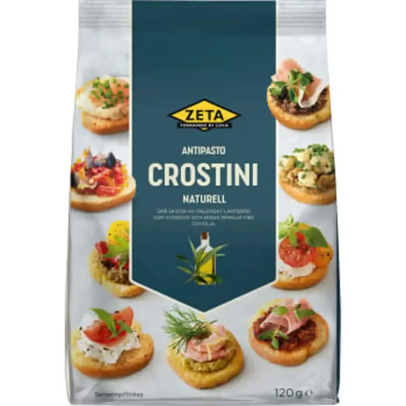 Zeta Crostini Naturell - Crostini Natural - 120g