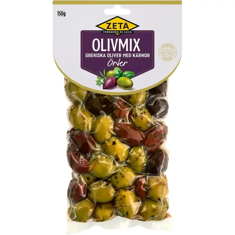 Zeta Oliver Olivmix grekiska Örter med kärnor - Olive mix Greek Herbs - 150 g