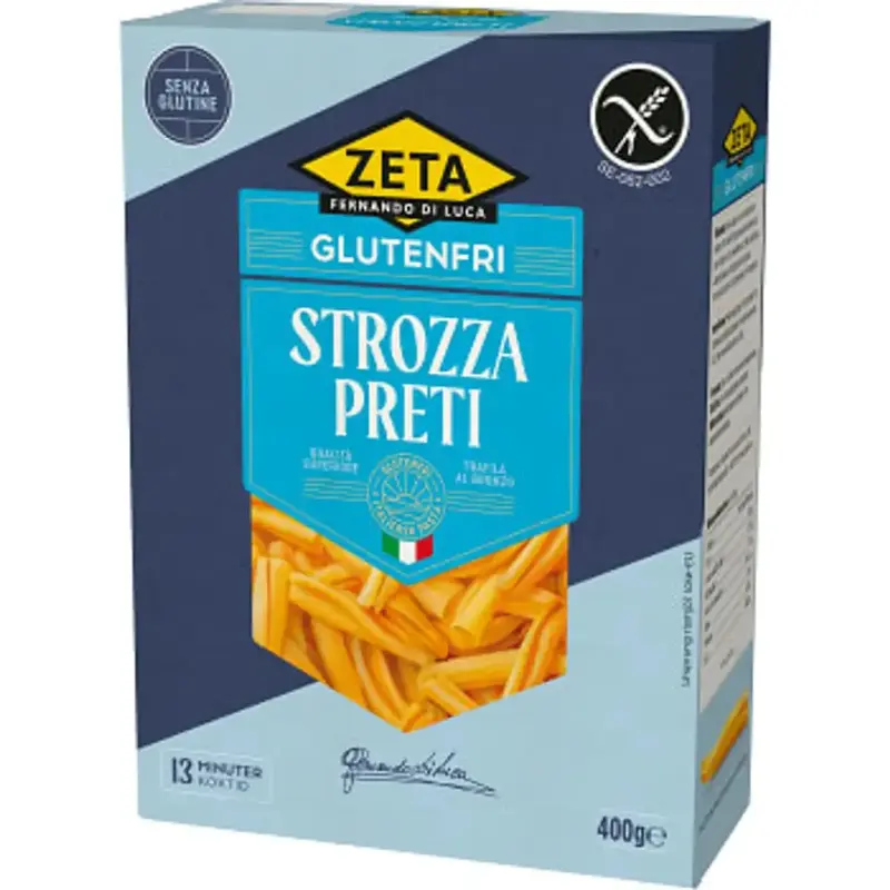 ZETA Pasta Strozzapreti Glutenfri - Pasta Strozzapreti Gluten Free - 400g