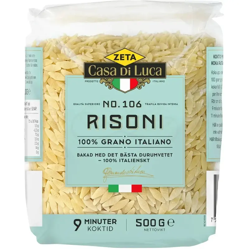 Zeta Risoni - Risoni pasta - 500g