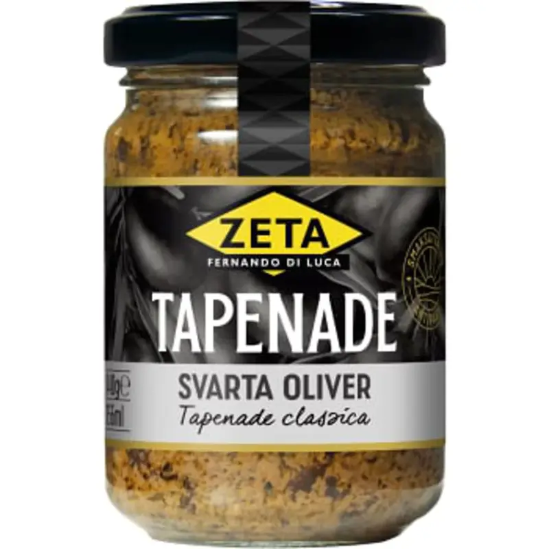 Zeta Tapenade av Oliver Svarta - Tapened Black Olives - 140g