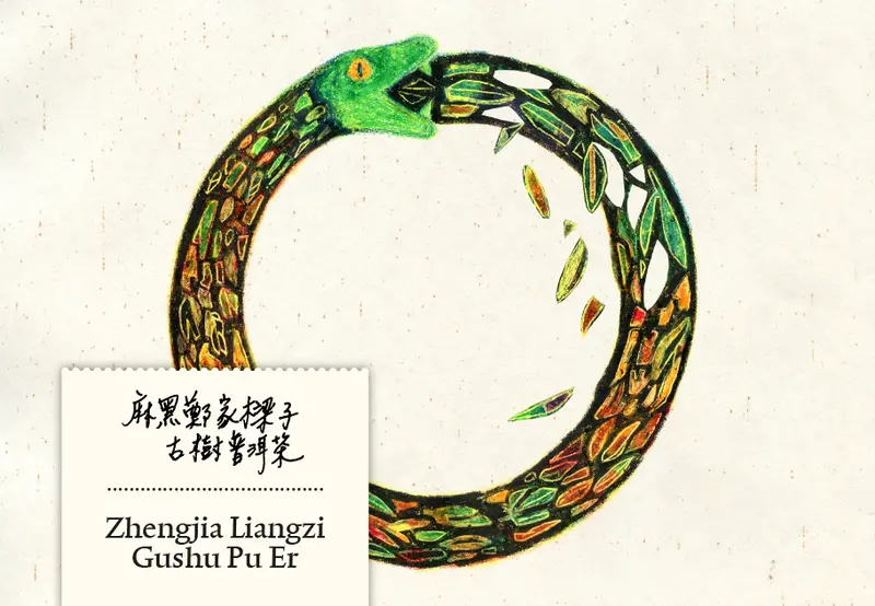 ZhengjiaLiangzi Mahei Gushu Pu Er 100g | Schlangenjahr Edition