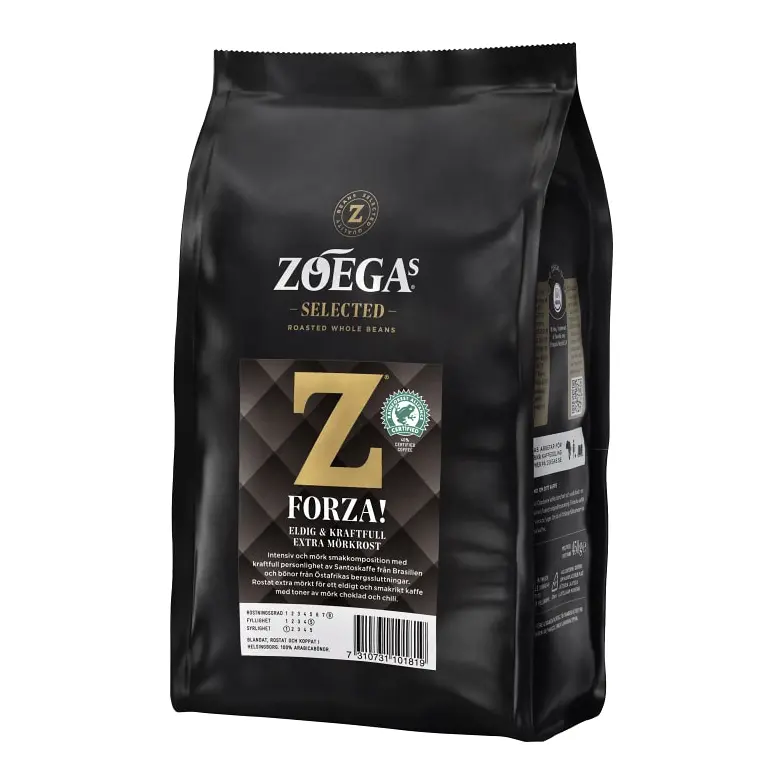 Zoegas Bönor Forza - Extra Dark Roasted Coffee Beans 450 g